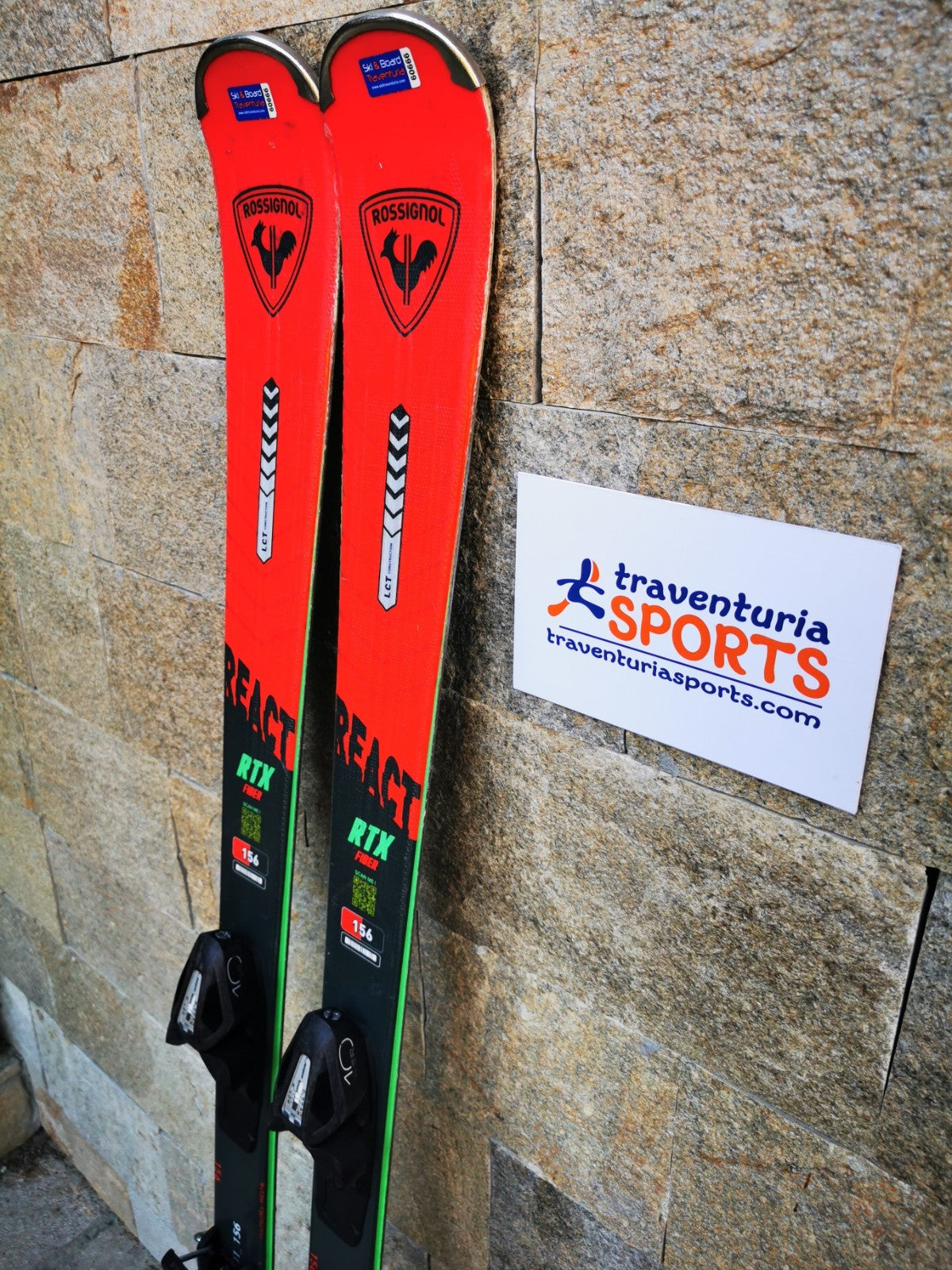 Rossignol REACT RTX Fiber 156cm  Ski + Elan 10 Bindings Winter Sport Fun