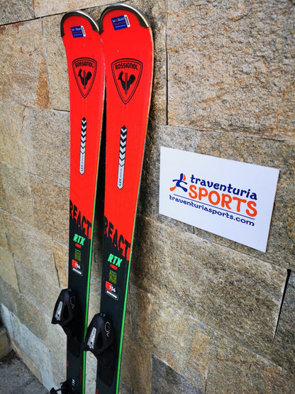Rossignol REACT RTX Fiber 156cm  Ski + Elan 10 Bindings Winter Sport Fun