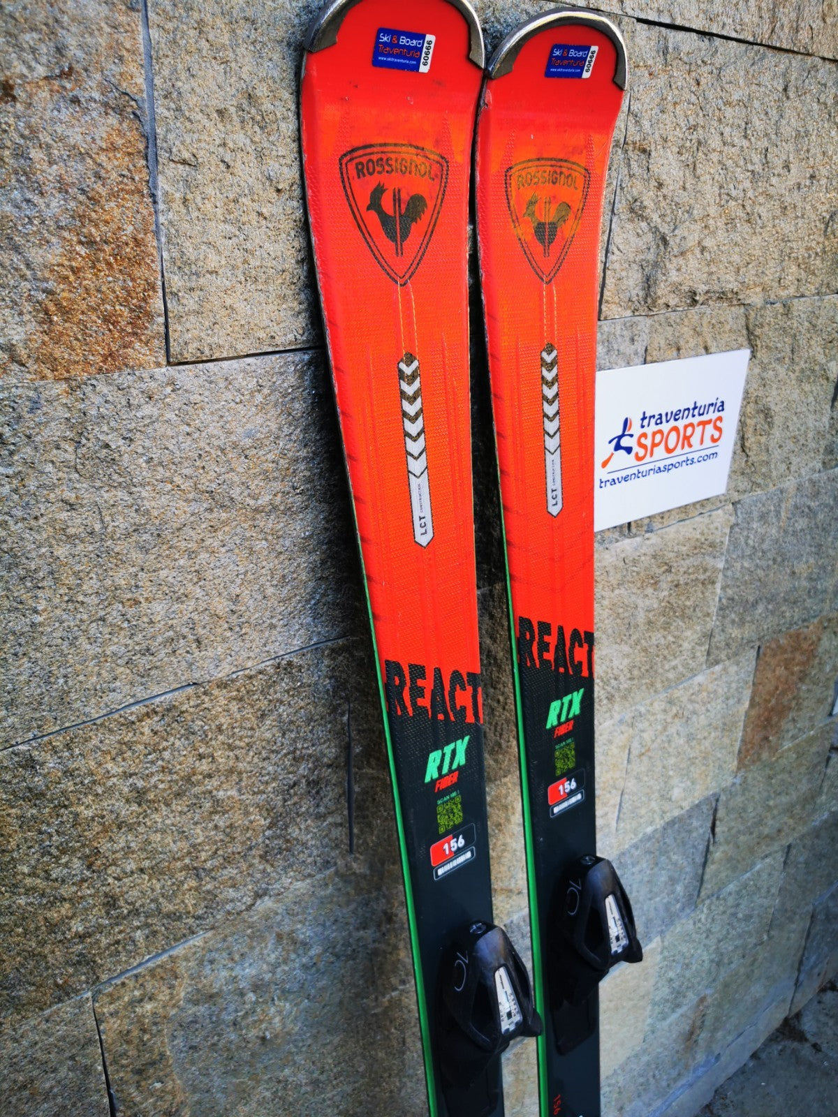 Rossignol REACT RTX Fiber 156cm  Ski + Elan 10 Bindings Winter Sport Fun