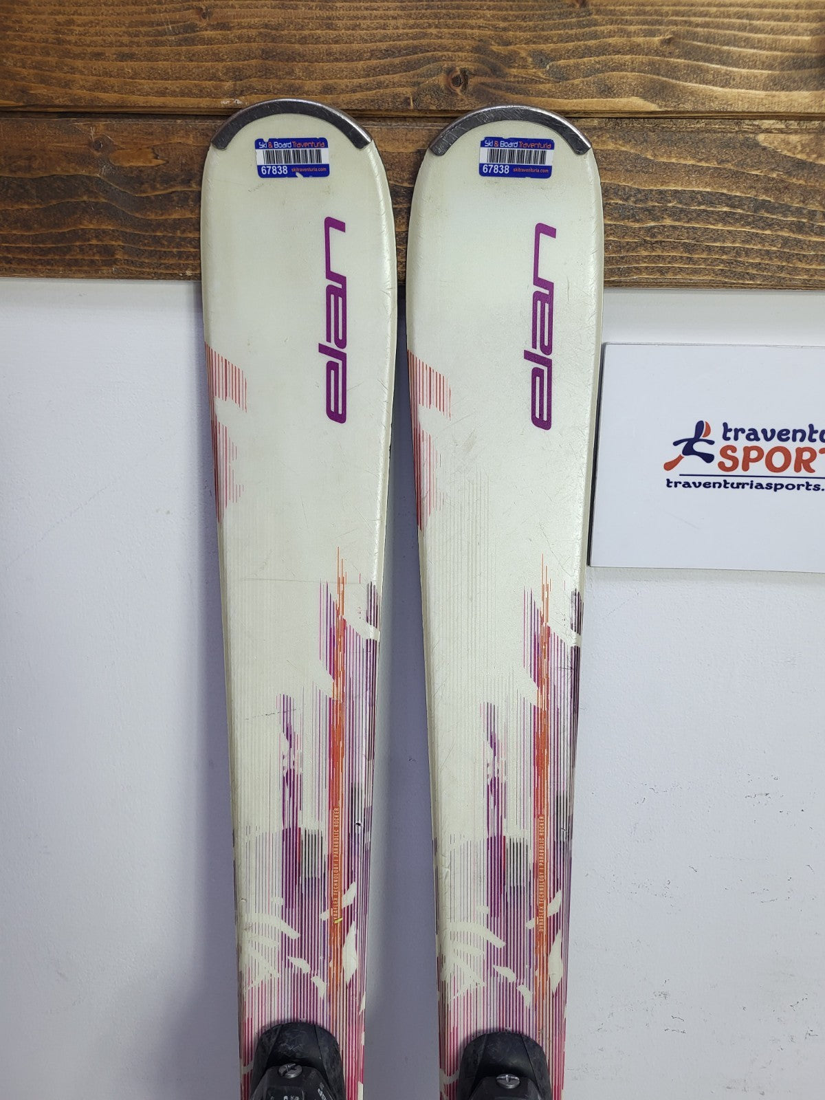 Sci Elan Snow White 146 cm + attacchi Elan ESP7.5 Divertimento invernale