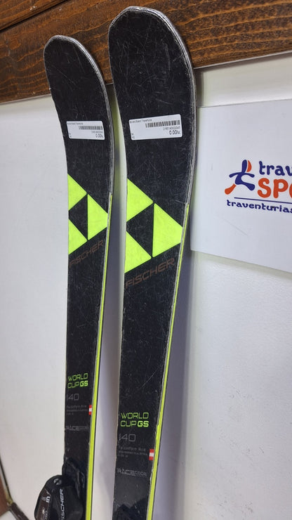 Ski Fischer RC4 GS WC 140 cm + fixations Fischer RS9 Sports d’hiver