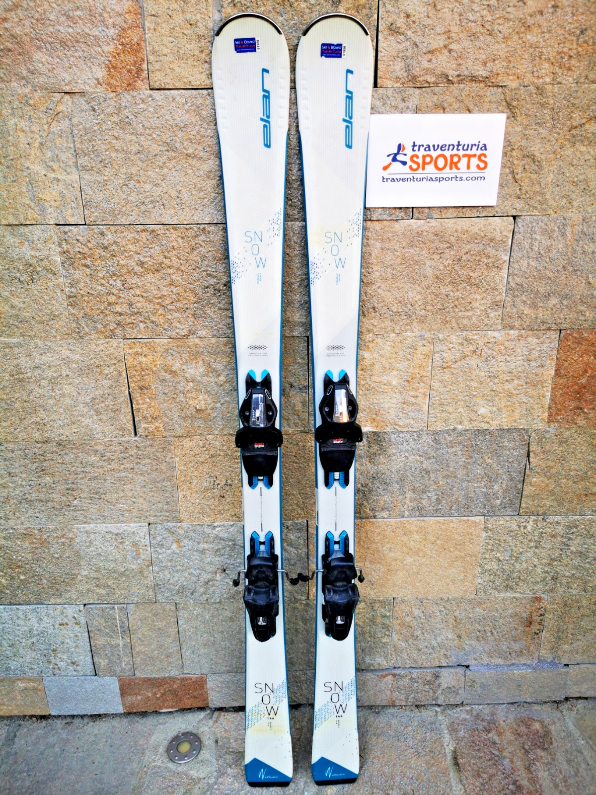 Elan Snow White 146 cm  Ski + Elan EL 9 Bindings Adventure Winter Sport Snow