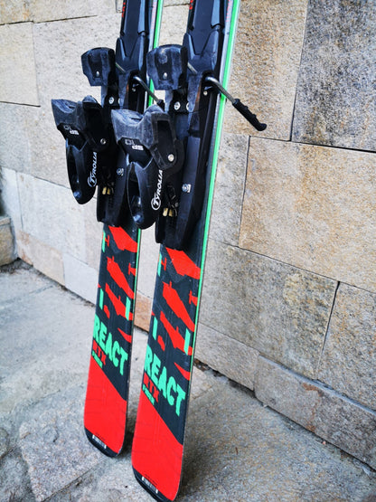 Rossignol REACT RTX Fiber 163cm  Ski + Tyrolia 10 Bindings Winter Sport Fun