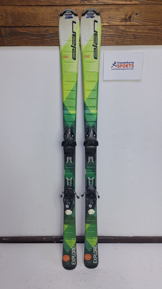 Sci Elan Explore Pro QS 150 + attacchi Elan 7.5 Sport invernali Divertimento sulla neve