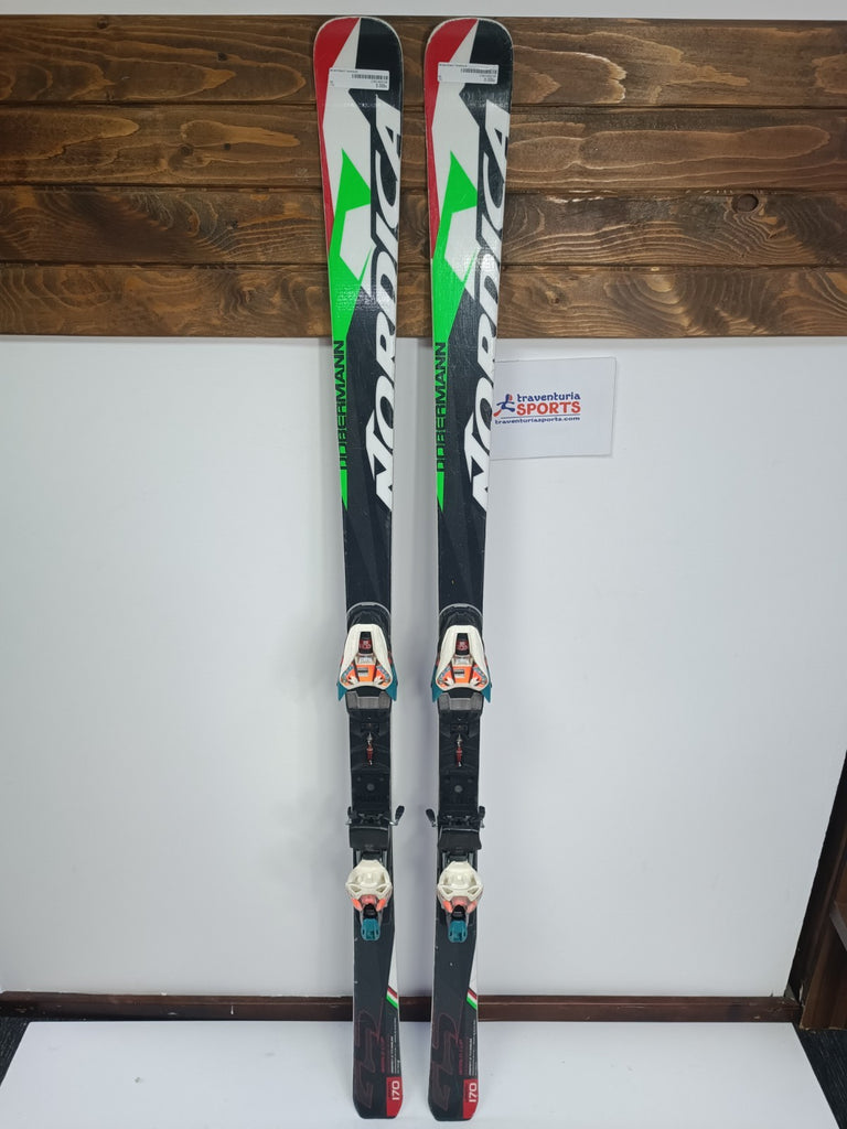 Nordica Dobermann Weltcup-GS-Ski 170 cm + Marker 12 Bindungen Schneesport