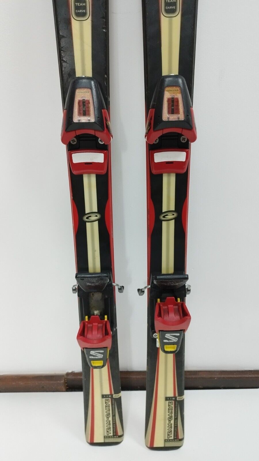 Ski Elan Team Carve 118 cm + fixations Salomon 4.5 Sport d'hiver Plaisir