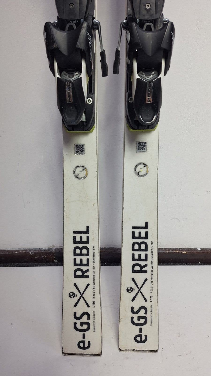 HEAD e-GS Rebel 176 cm Skis + HEAD 14 Bindings Winter Fun Snow