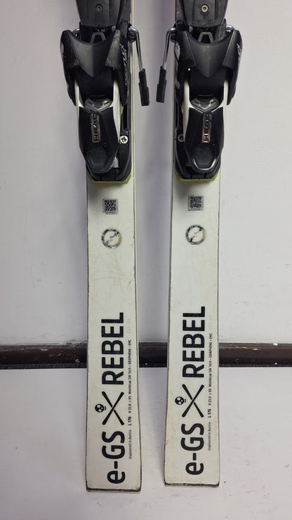HEAD e-GS Rebel 176 cm Skis + HEAD 14 Bindings Winter Fun Snow
