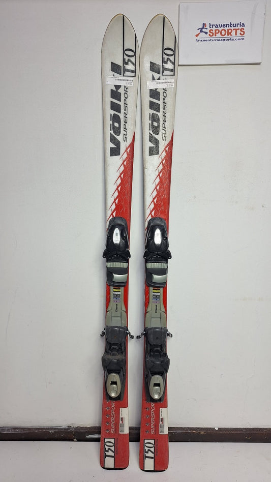 Volkl T50 Supersport JR 128cm Ski + Tyrolia 7 Bindings Winter Sport Fun
