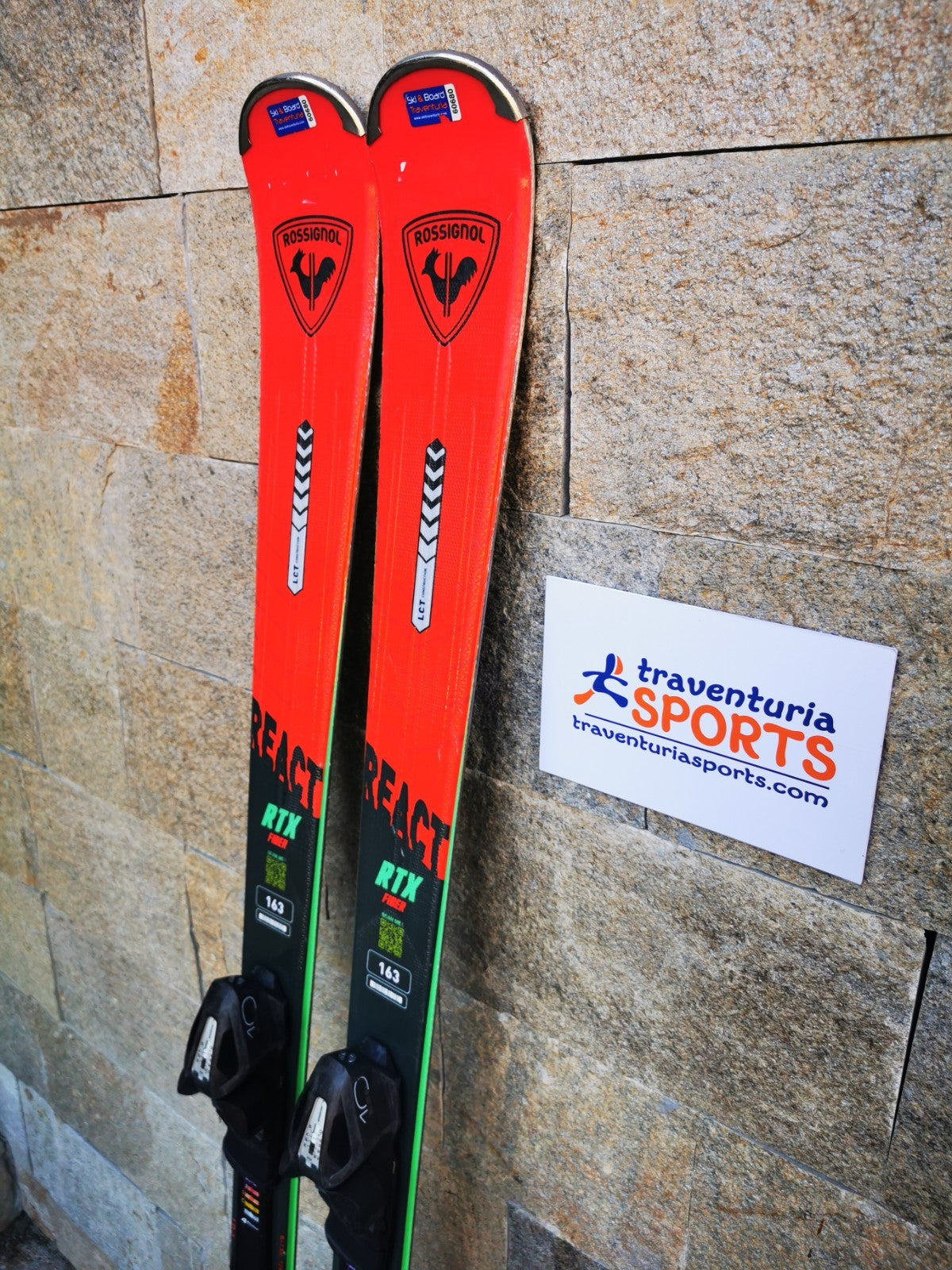 Rossignol REACT RTX Fiber 163cm  Ski + Tyrolia 10 Bindings Winter Sport Fun