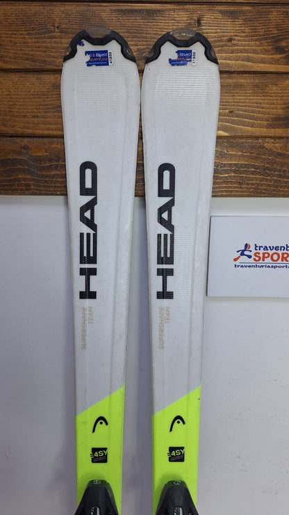 HEAD Supershape Team Easy JRS 157  Ski + Tyrolia BYS 10 Bindings Winter Sport