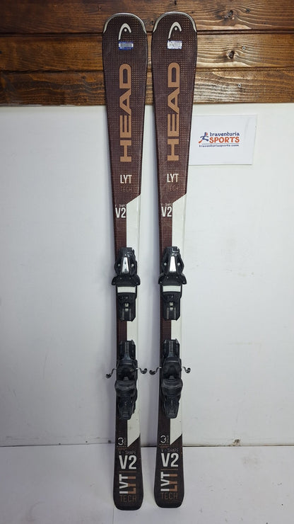 HEAD V-Shape V2 LYT  156cm Ski + Elan EL 10  Bindings Winter Sport