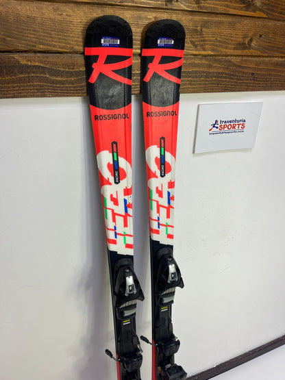Ski Rossignol Hero J 150 cm + fixations Elan ESP 7.5 Plaisir hivernal Sports de neige