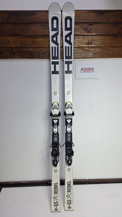 HEAD e-GS Rebel 176 cm Skis + HEAD 14 Bindings Winter Fun Snow