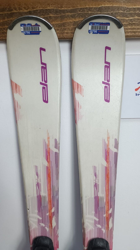 Elan White Perla 140cm Ski + Elan 7.5 Bindings Winter Sport Fun