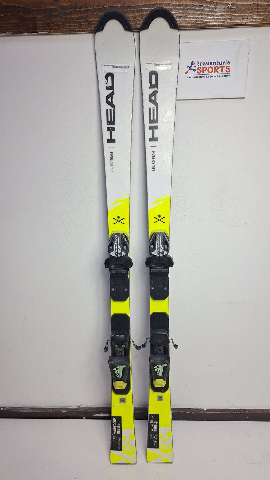 HEAD WC Rebels i.SL RD Team 138cm Ski + Fischer 7.5 Bindings Winter Sport