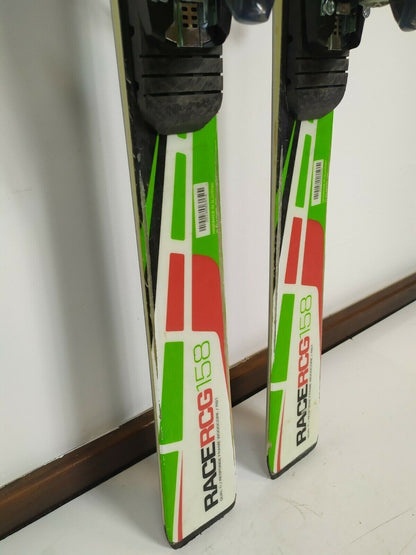 Elan Race RCG 158 cm Skis + NEW Tyrolia SX10 Bindings Winter Fun Snow BSL