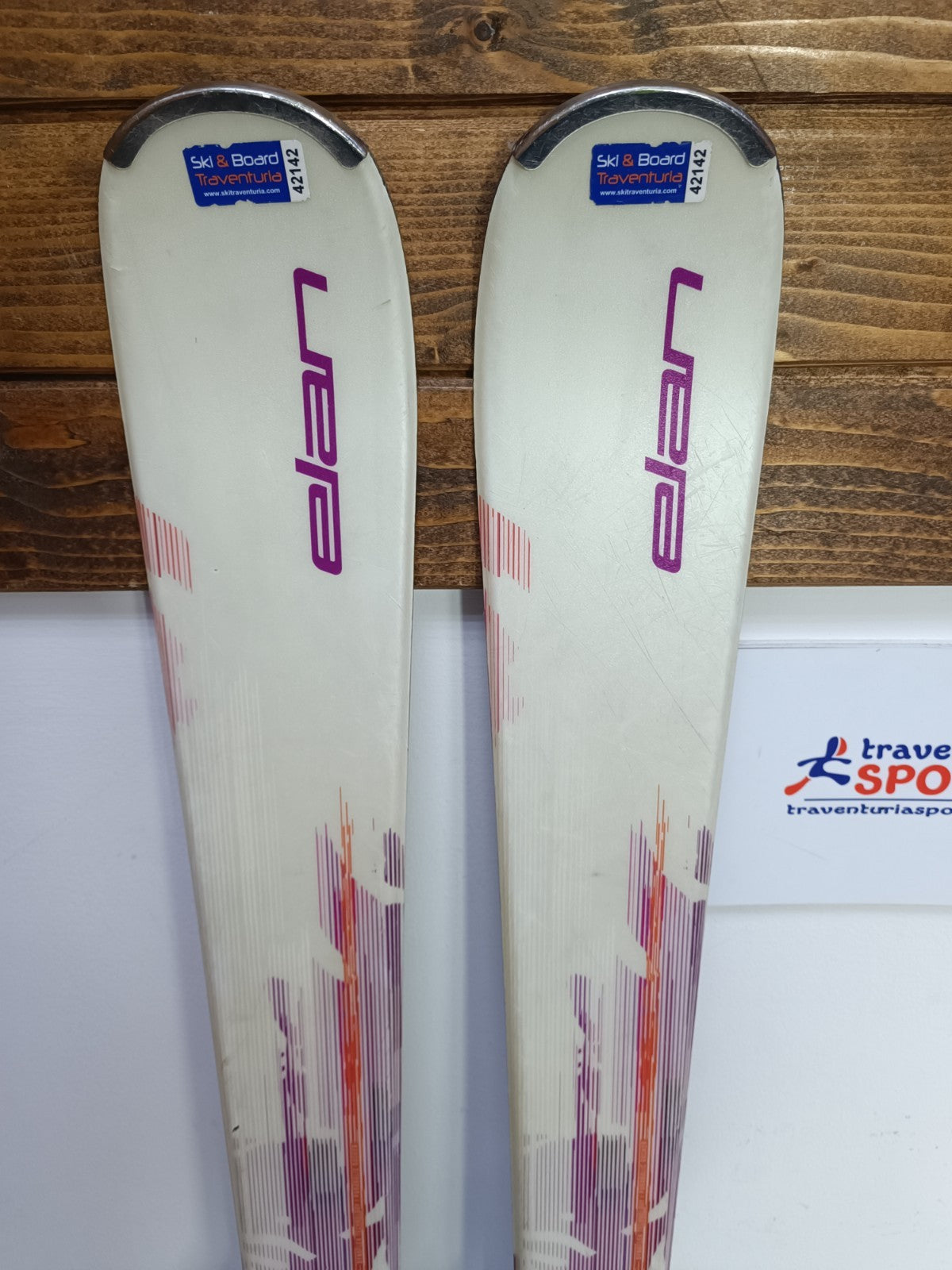 Elan White Perla 152cm Ski + Tyrolia ESR10 Bindings Winter Sport Fun