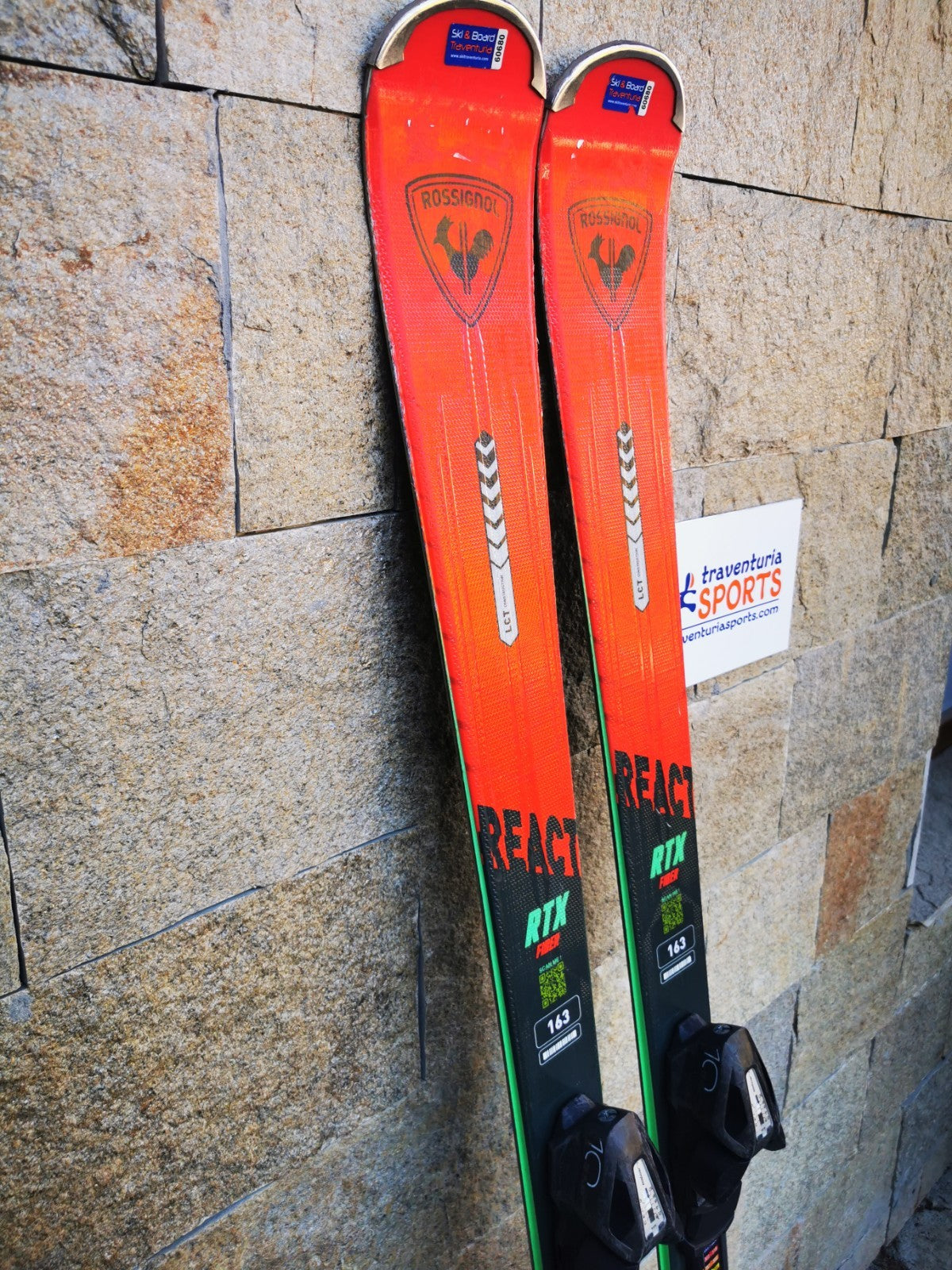 Rossignol REACT RTX Fiber 163cm  Ski + Tyrolia 10 Bindings Winter Sport Fun