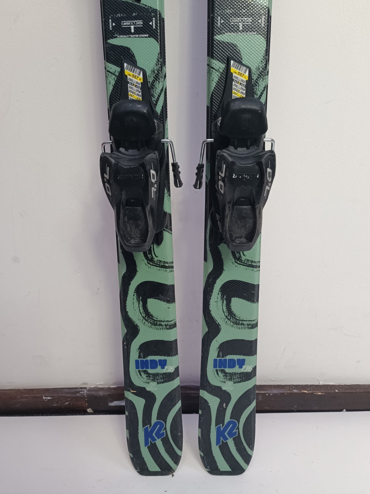 K2 Indy 136cm Ski + Marker 7 Bindungen Wintersport