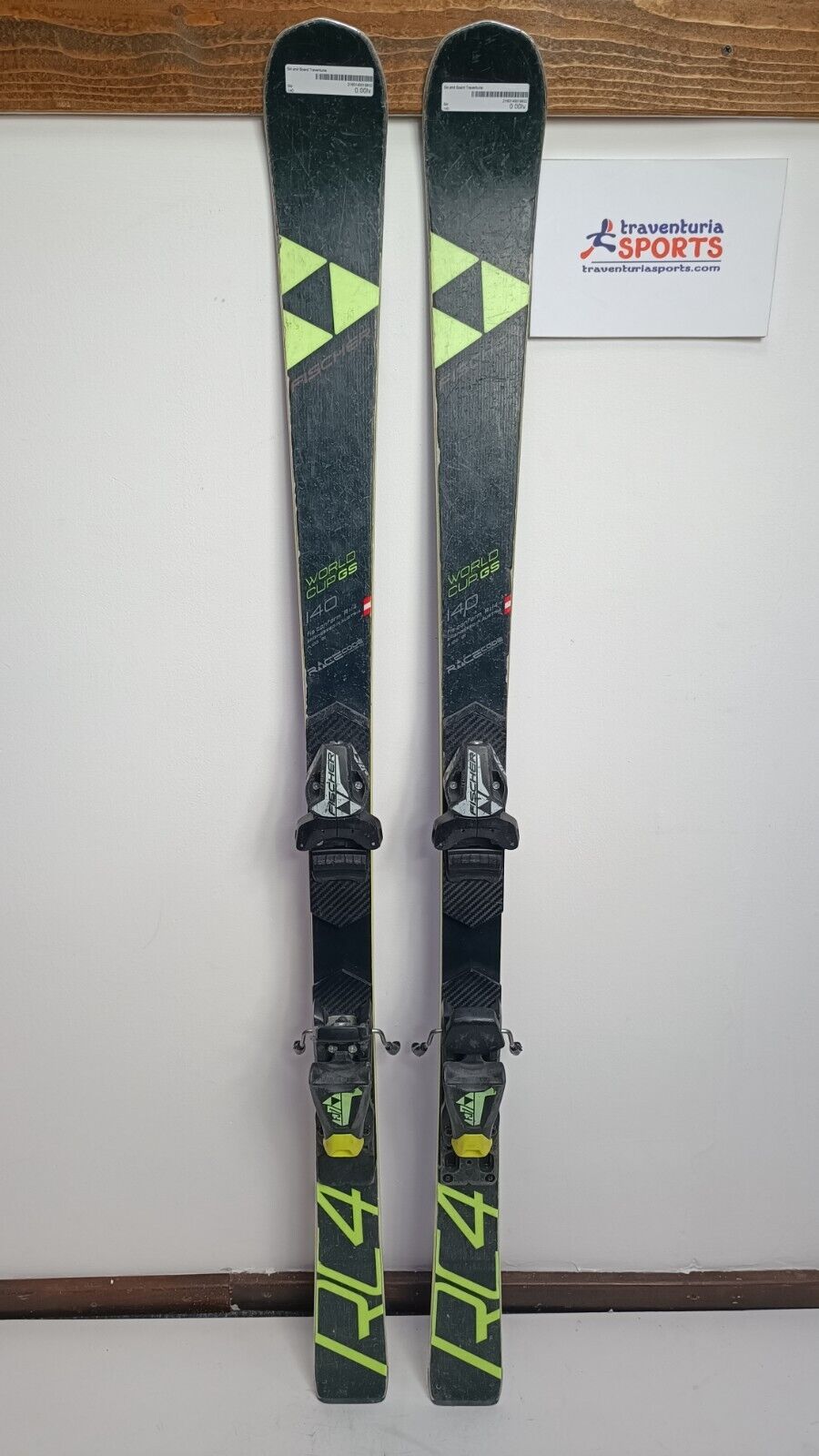Fischer RC4 GS WC 140 cm Ski + Fischer 7.5 Bindings Winter Sports