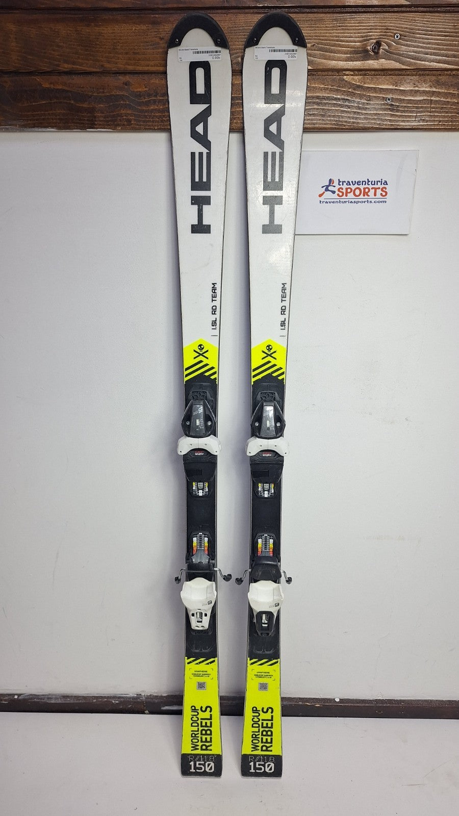 HEAD WC Rebels I.SL RD Team 150cm Ski + Fischer RS 9 Bindings Winter Sport