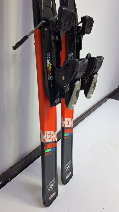 Ski Rossignol Hero J 150 cm + fixations Elan ESP 7.5 Plaisir hivernal Sports de neige