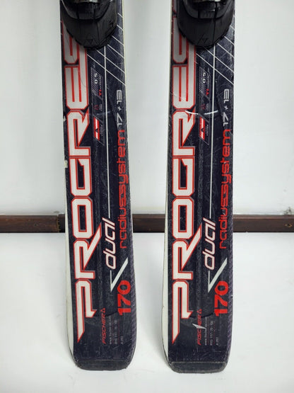 Fischer Progressor 8 170 cm Ski + Fischer 13 Bindungen Wintersport Schnee