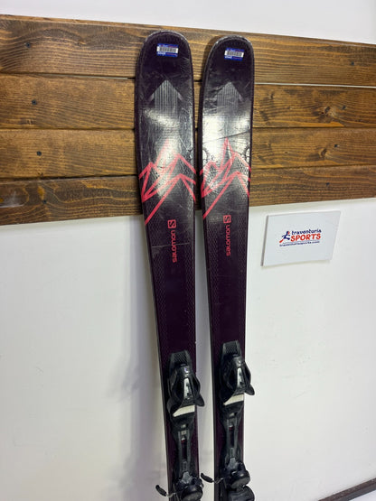 Skis Salomon Myriad 85 169cm + fixations Elan EL 10 Aventure Sport d’hiver