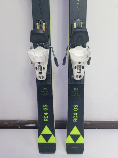 Ski Fischer RC4 GS 153 cm + fixations Fischer RS9 Sports d’hiver Plaisir de la neige