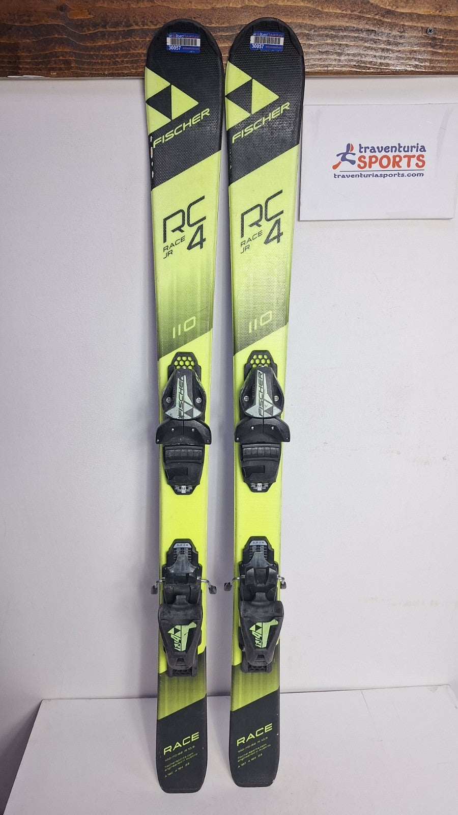 Fischer RC4 Race 120 cm Ski + Fischer FJ 4.5 Bindings Fun Snow Winter Sport