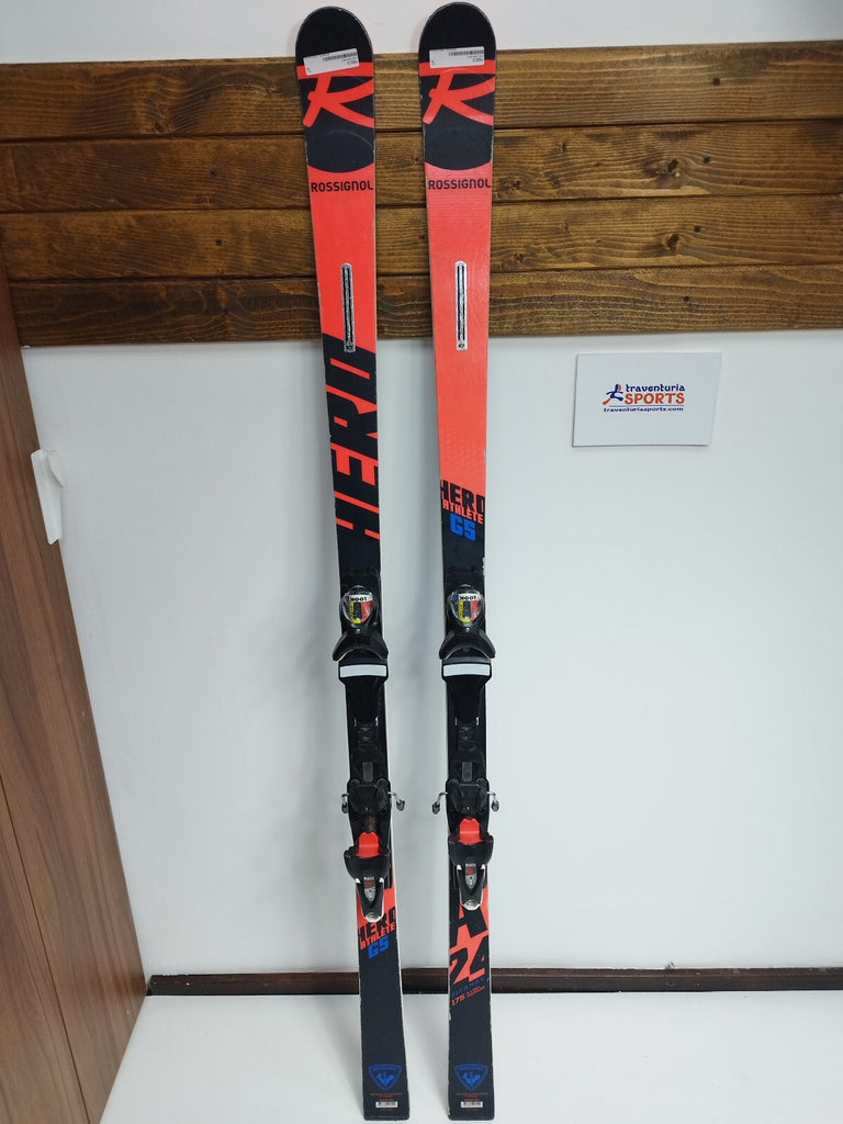 Rossignol Hero Athele GS Pro 175 cm Ski + Look 12 Bindings Winter Fun Snow
