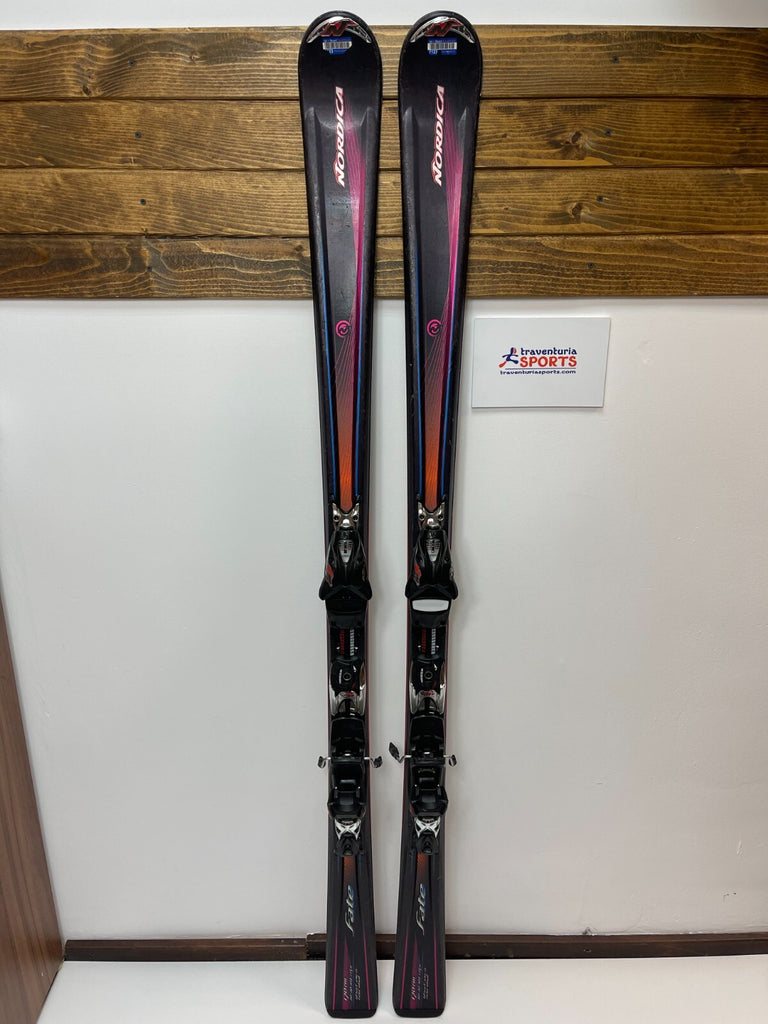 Nordica Fate 170 cm Ski + Nordica 12 Bindings Winter Snow Sport Outdoor Fun