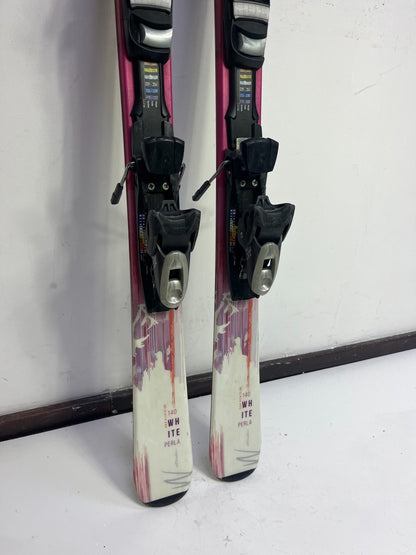 Elan White Perla 140cm Ski + Elan ESP 7.5 Bindings Winter Sport Fun