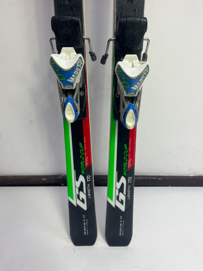 Nordica Dobermann World Cup GS 170 cm Ski + Marker 12  Bindings Snow Sport