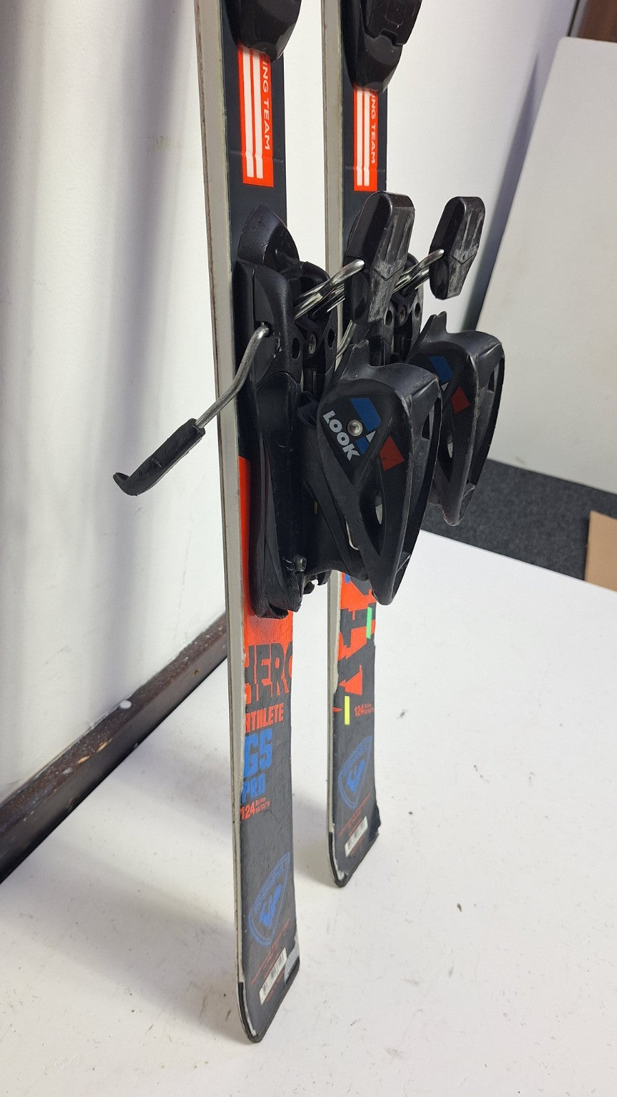 Rossignol Hero Athlete GS Pro 124 cm Ski + Look 7 Bindings Winter Sport Snow Fun