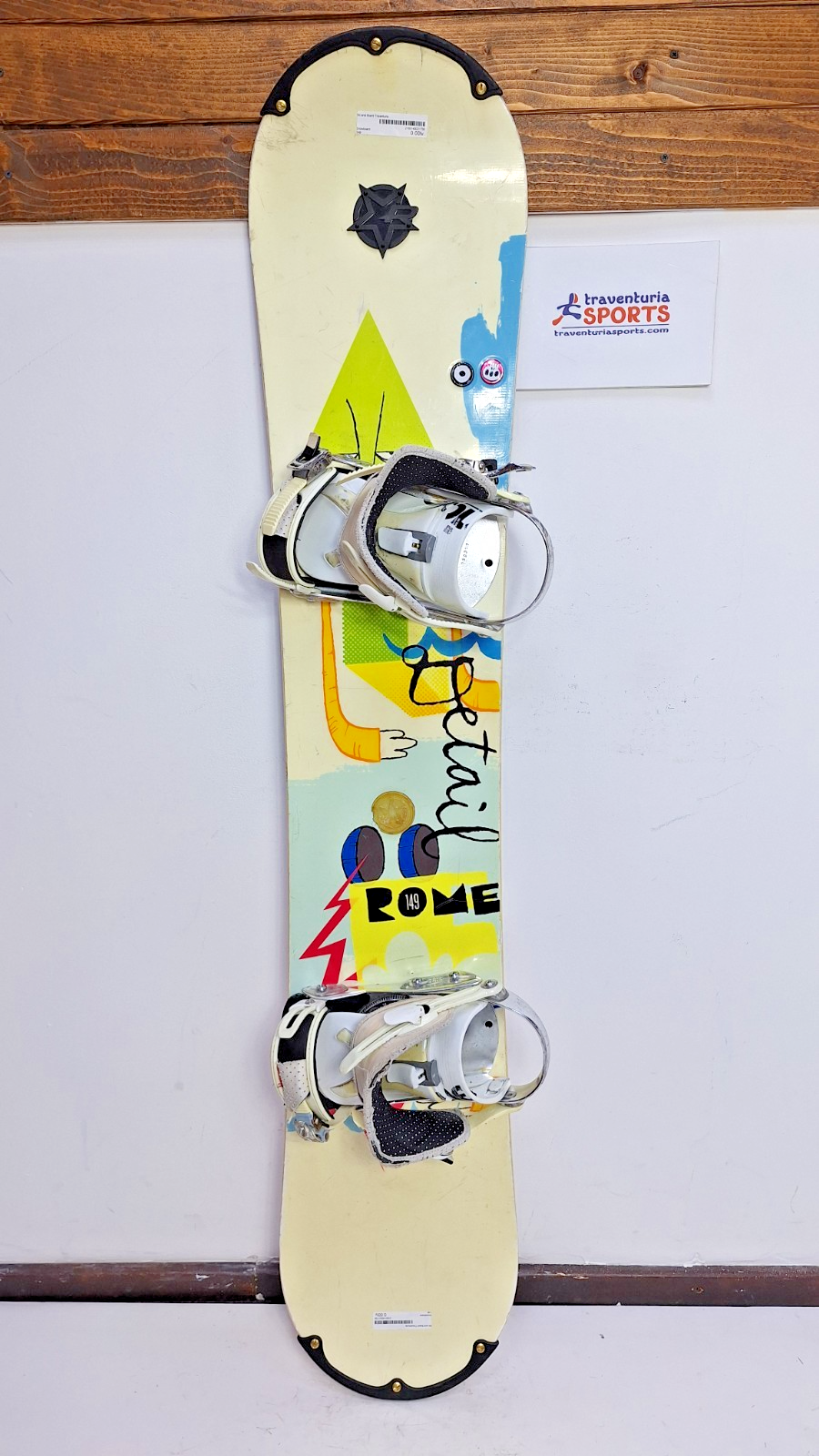Rome Detail 149 cm Snowboard + Ride M Bindungen Snowboard Winter Schneeabenteuer