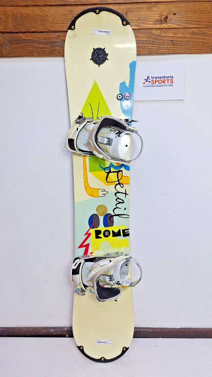 Rome Detail 149 cm Snowboard + Ride M Bindungen Snowboard Winter Schneeabenteuer