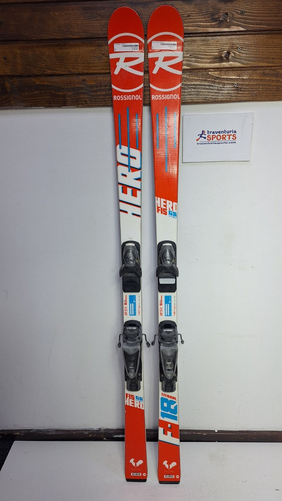 Rossignol Hero FIS GS Pro 158 cm Ski + Rossignol 7 Bindings Winter Sport Snow