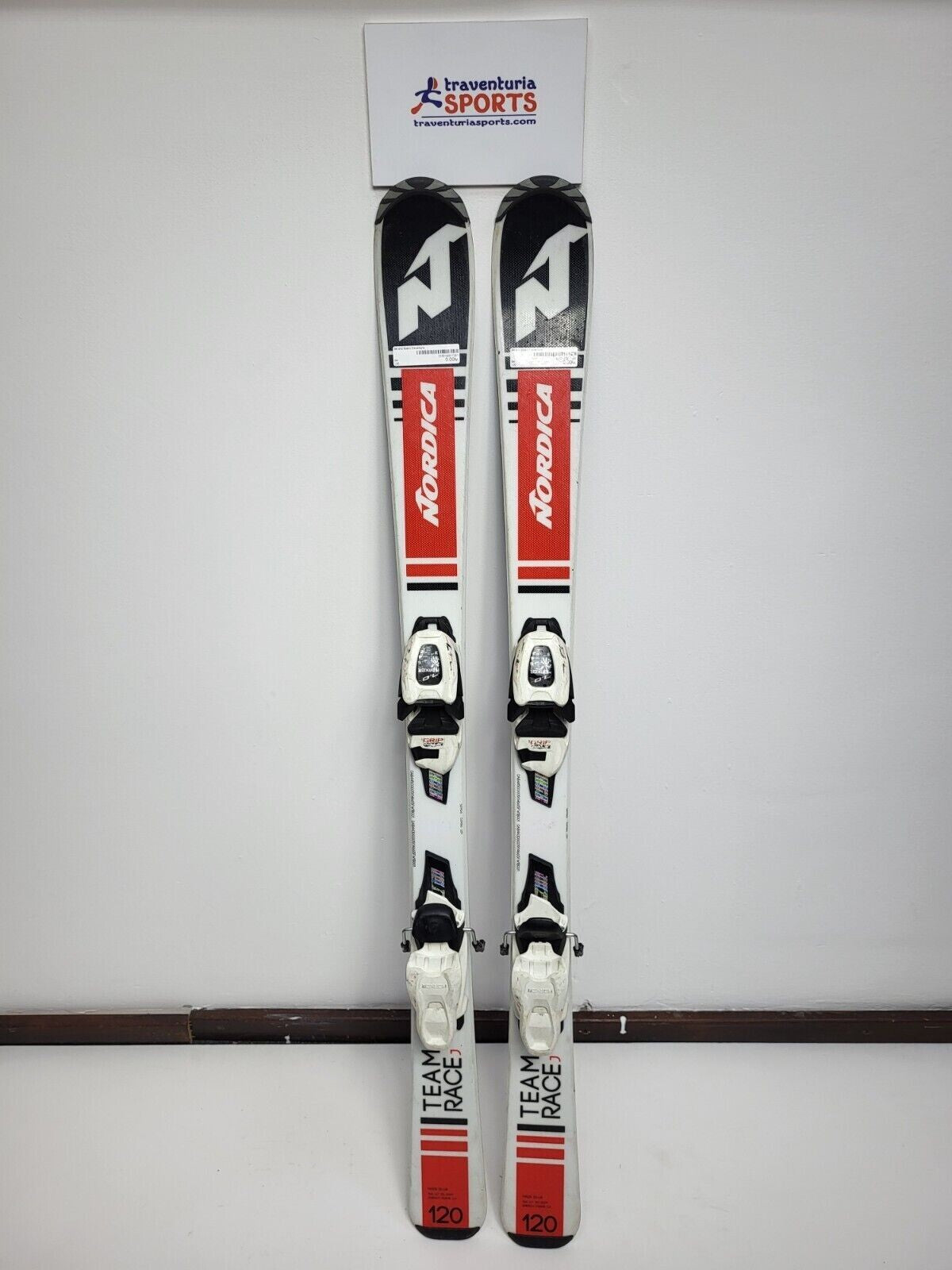 Nordica Team Race 120 cm Ski + Fixations Marker 7 Sport Plaisir hivernal