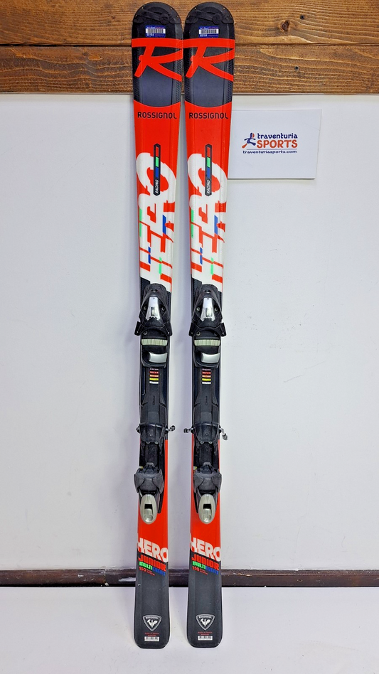 Sci Rossignol Hero J 150 cm + attacchi Elan ESP 7.5 Divertimento invernale Sport sulla neve