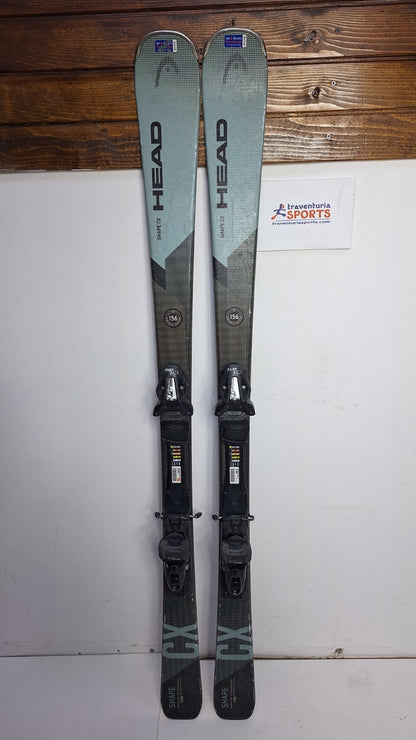 HEAD Shape CX  156cm  Ski + Tyrolia SP 10 Bindings Winter Sport Fun Snow