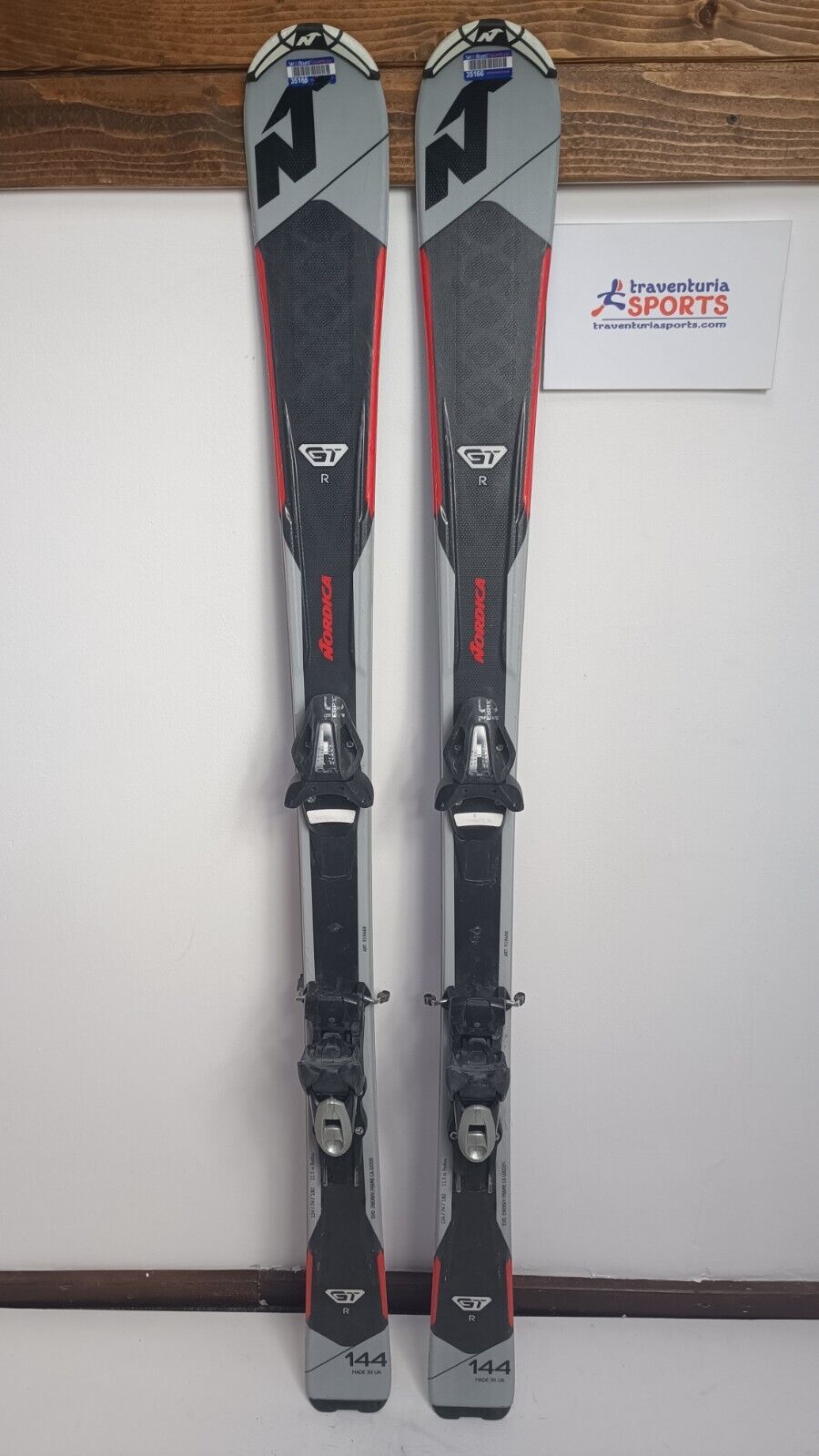 Nordica GT R EVO 144cm Ski + Elan ESR 10  Bindings Winter Fun Snow Sport