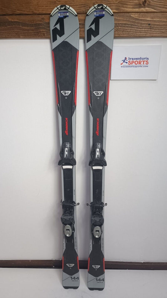 Nordica GT R EVO 144cm Ski + Elan ESR 10  Bindings Winter Fun Snow Sport