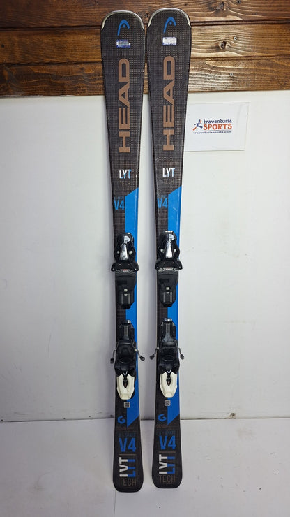 HEAD V-Shape V4 LYT  156cm Ski + Head PR 11  Bindings Winter Sport