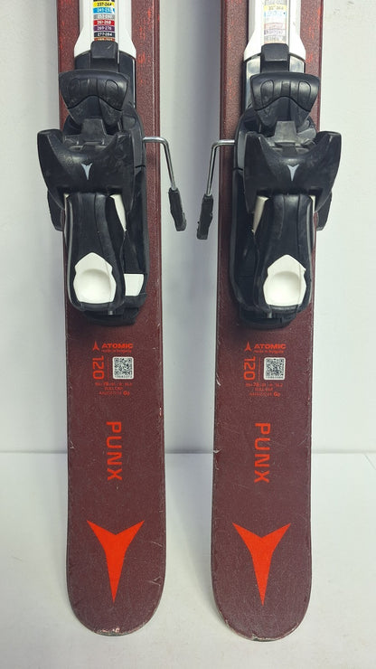 Atomic Punx Twin-Tip Ski 120 cm + Atomic 4.5 Bindungen Wintersport Schnee