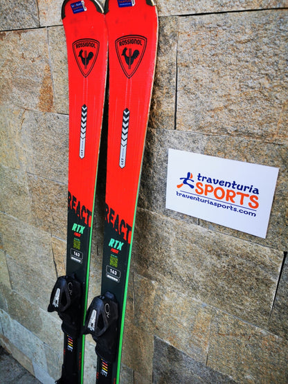 Rossignol REACT RTX Fiber 163cm  Ski + Tyrolia 10 Bindings Winter Sport Fun