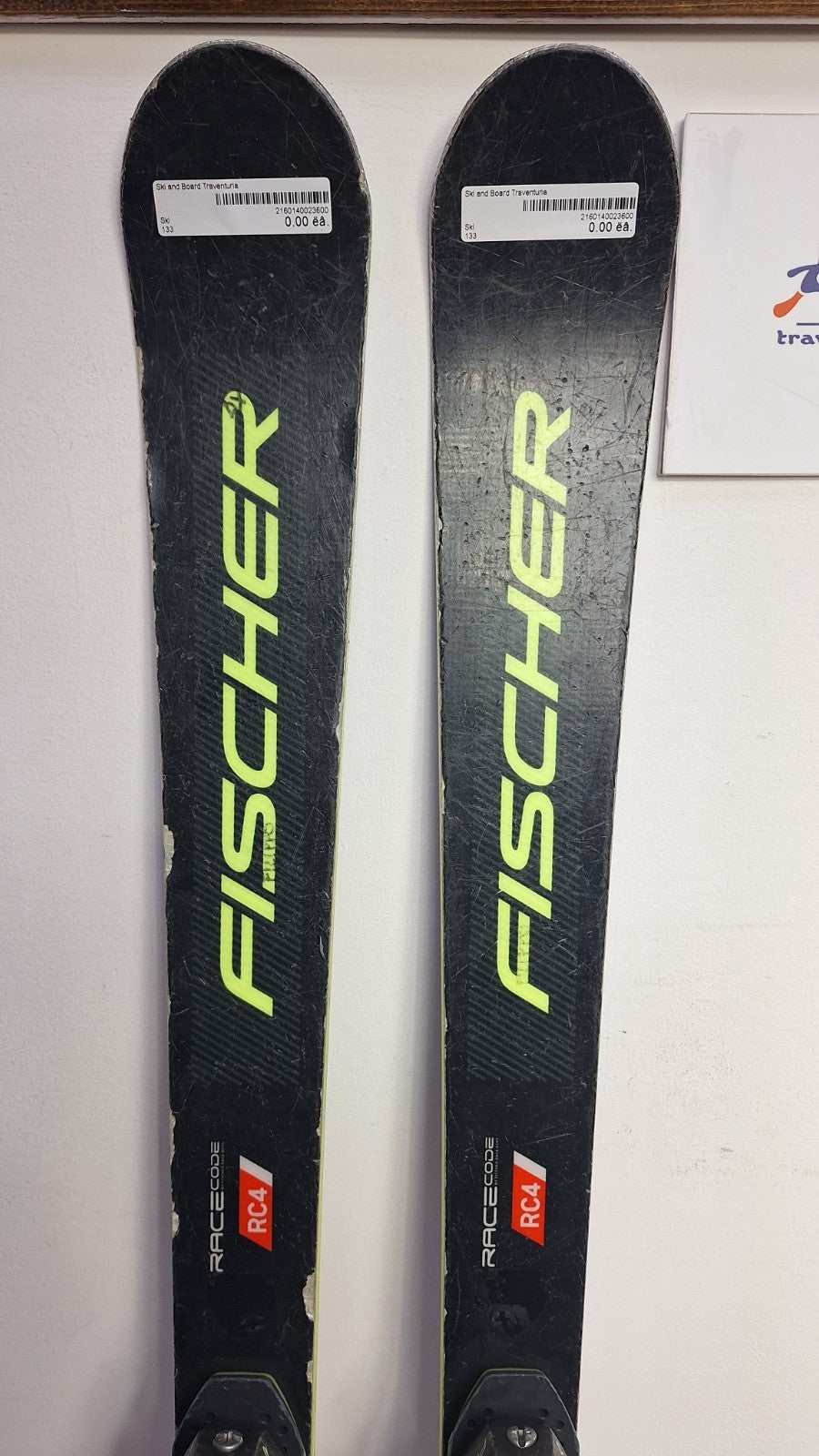 Fischer RC4 GS 133 cm Ski + Fischer 7.5 Bindungen Wintersport Schneespaß