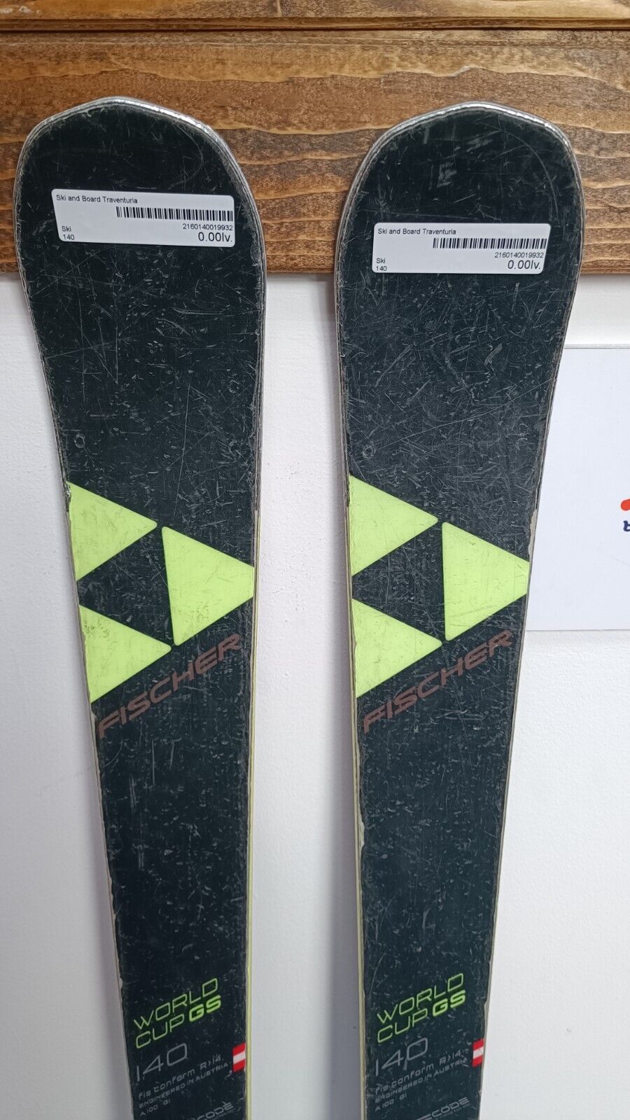Fischer RC4 GS WC 140 cm Ski + Fischer 7.5 Bindings Winter Sports