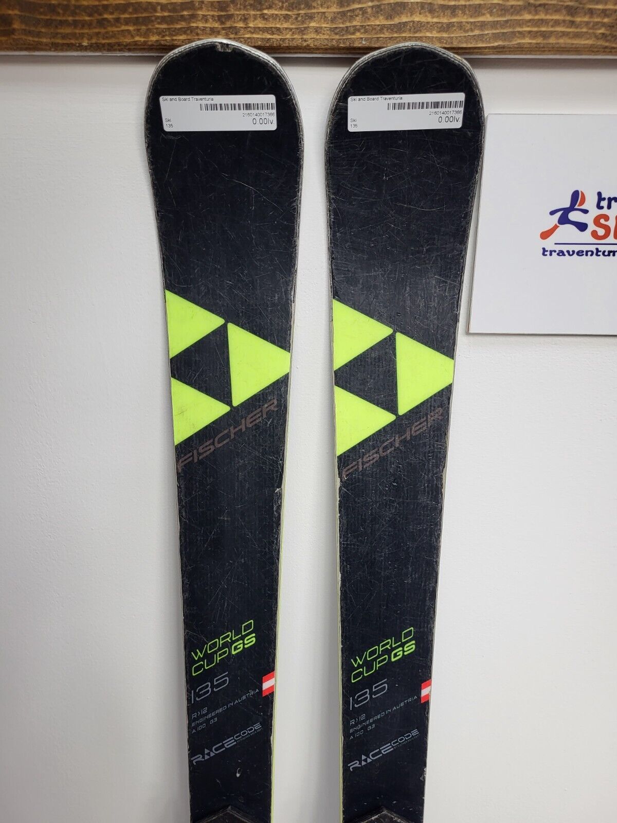 Sci Fischer RC4 WC FIS 135 cm + attacchi Fischer 7.5 Sport invernali